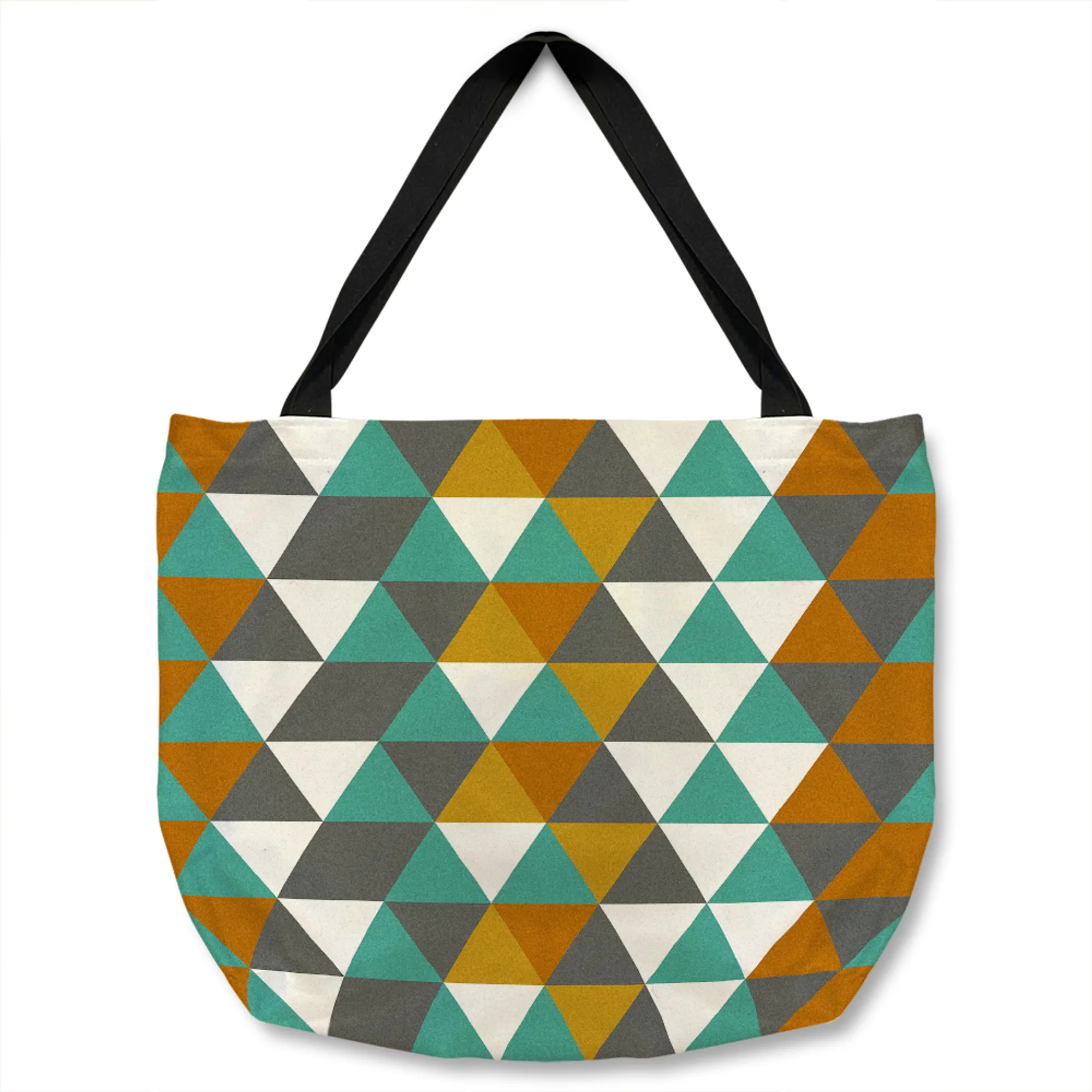 Autumn Geometric Triangles Tote Bat