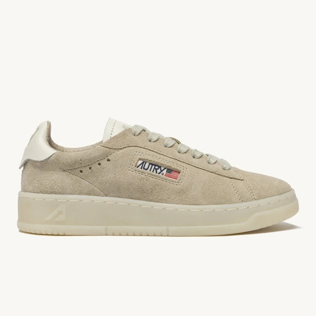Dallas Low Sneakers In Marshmallow And Papyrus Suede