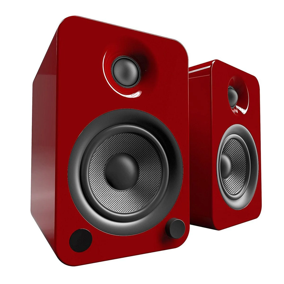 Kanto Yu4 Powered Desktop Speakers - Pair - Gloss Red