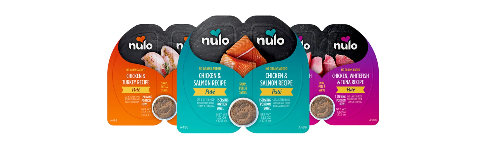 Nulo Split Cup Cat And Kitten Food - Grain Free, Pate, 2.64 Oz