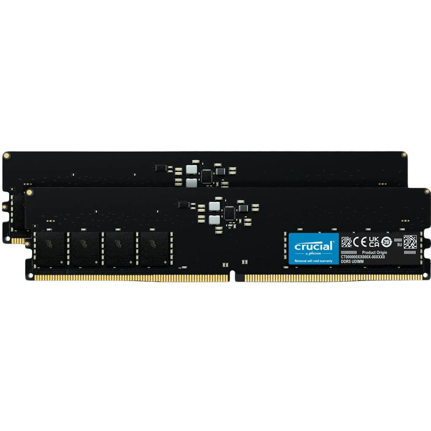 Crucial 64gb (2pk X 32gb) Ddr5-4800 Udimm Desktop Memory Kit Ct2k32g48c40u5
