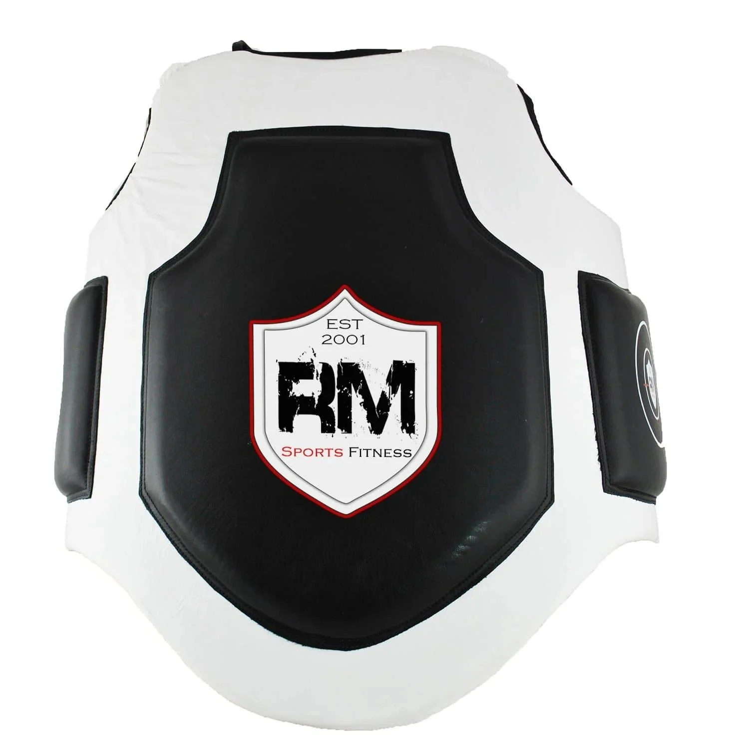 Ringmasteruk Body Protector Chest Guard Synthetic Leather Training Mma Kickboxing (black/white)