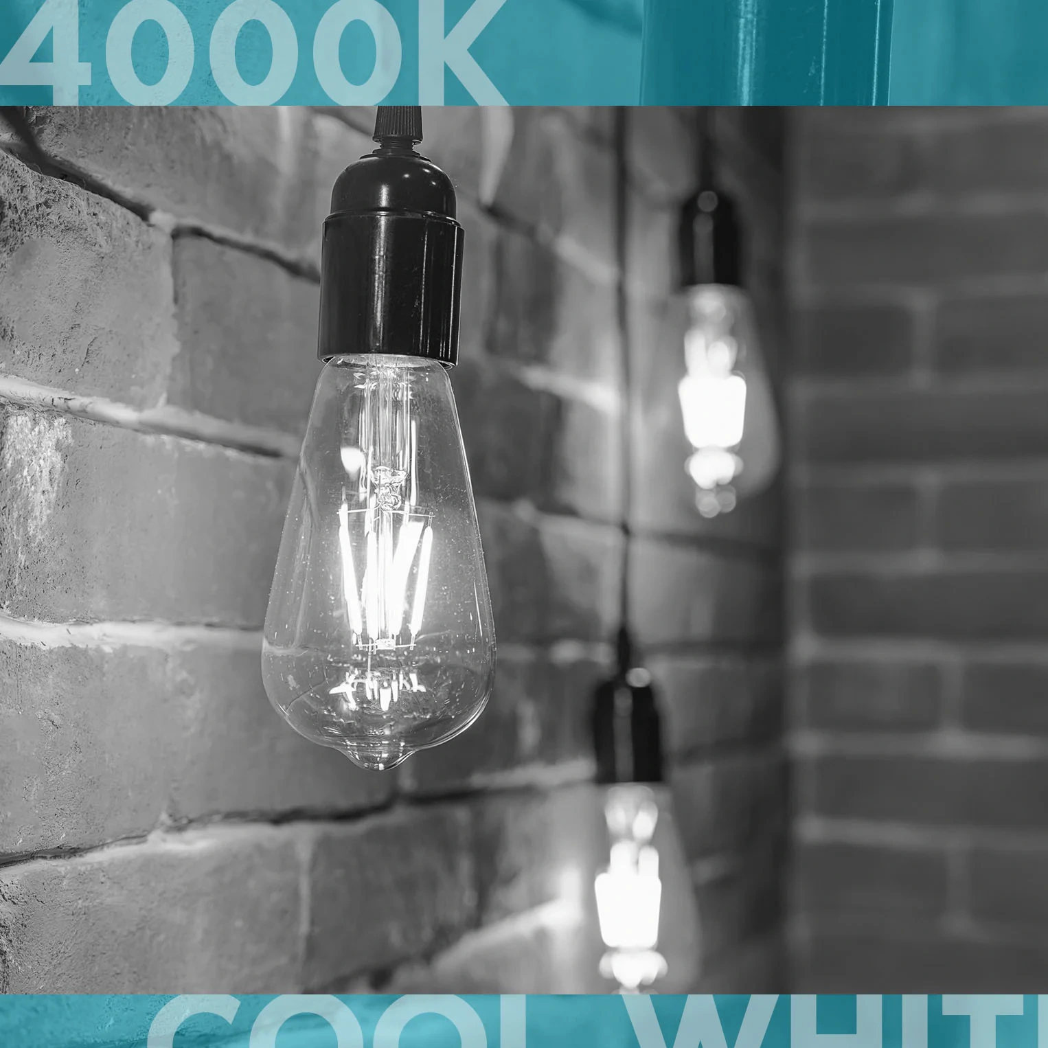 Luxrite 75 -watt Eq St19 Cool White Medium Screw Base E26 Dimmable Led Decorative Light Bulb 4 -pack