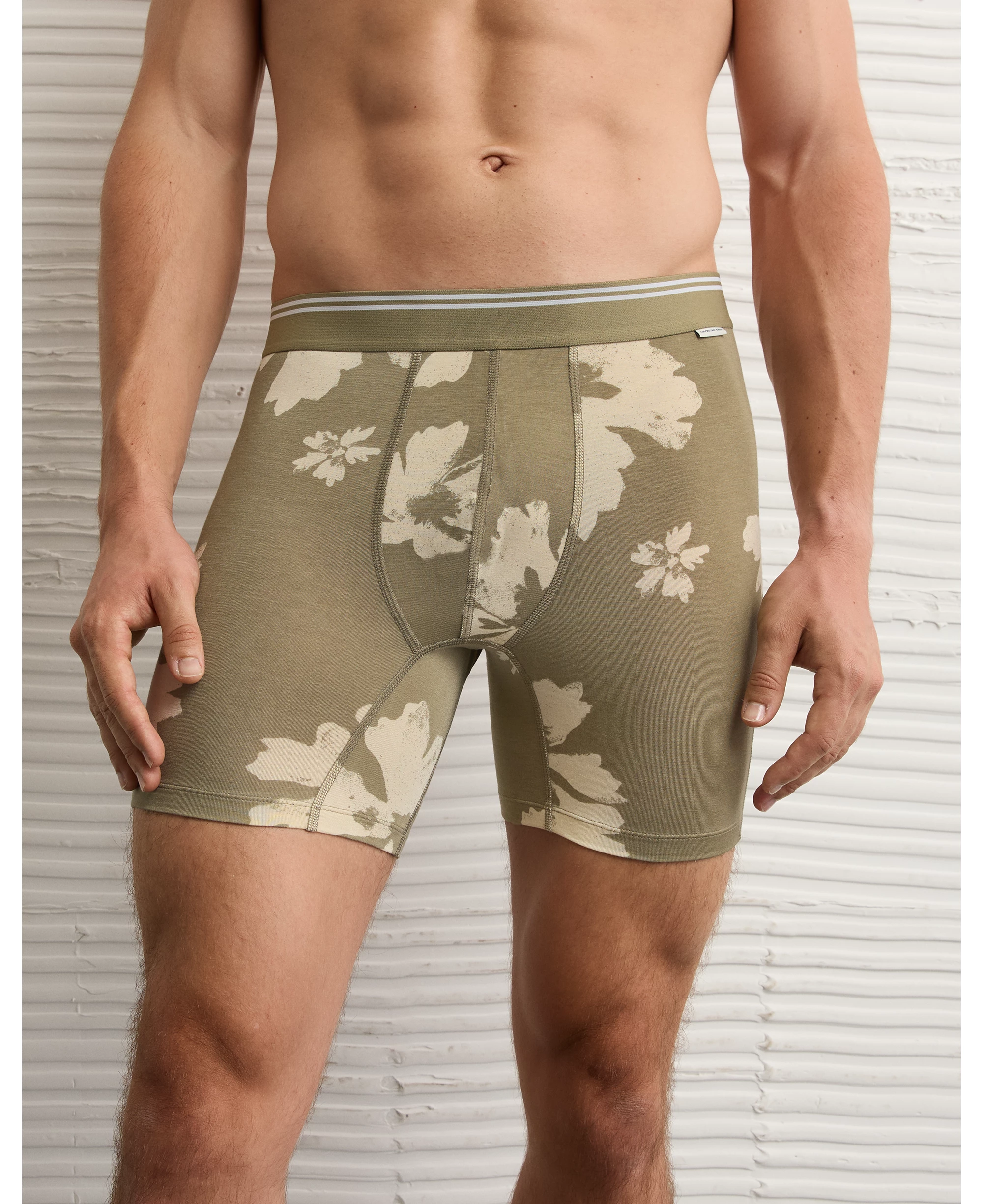 Aeo Men's Floral Print 6" Ultra Soft Boxer Brief