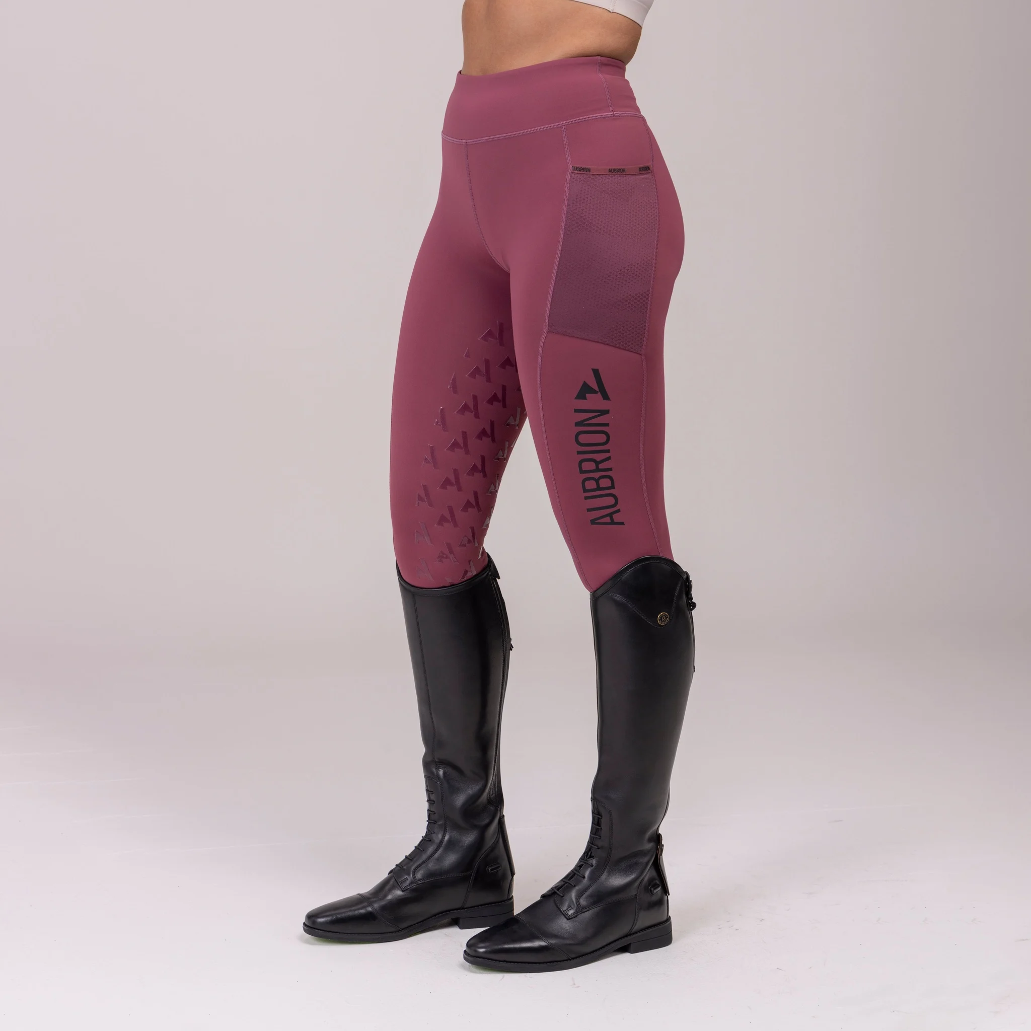 Aubrion React Non-stop Riding Tights - Mauve/xxl