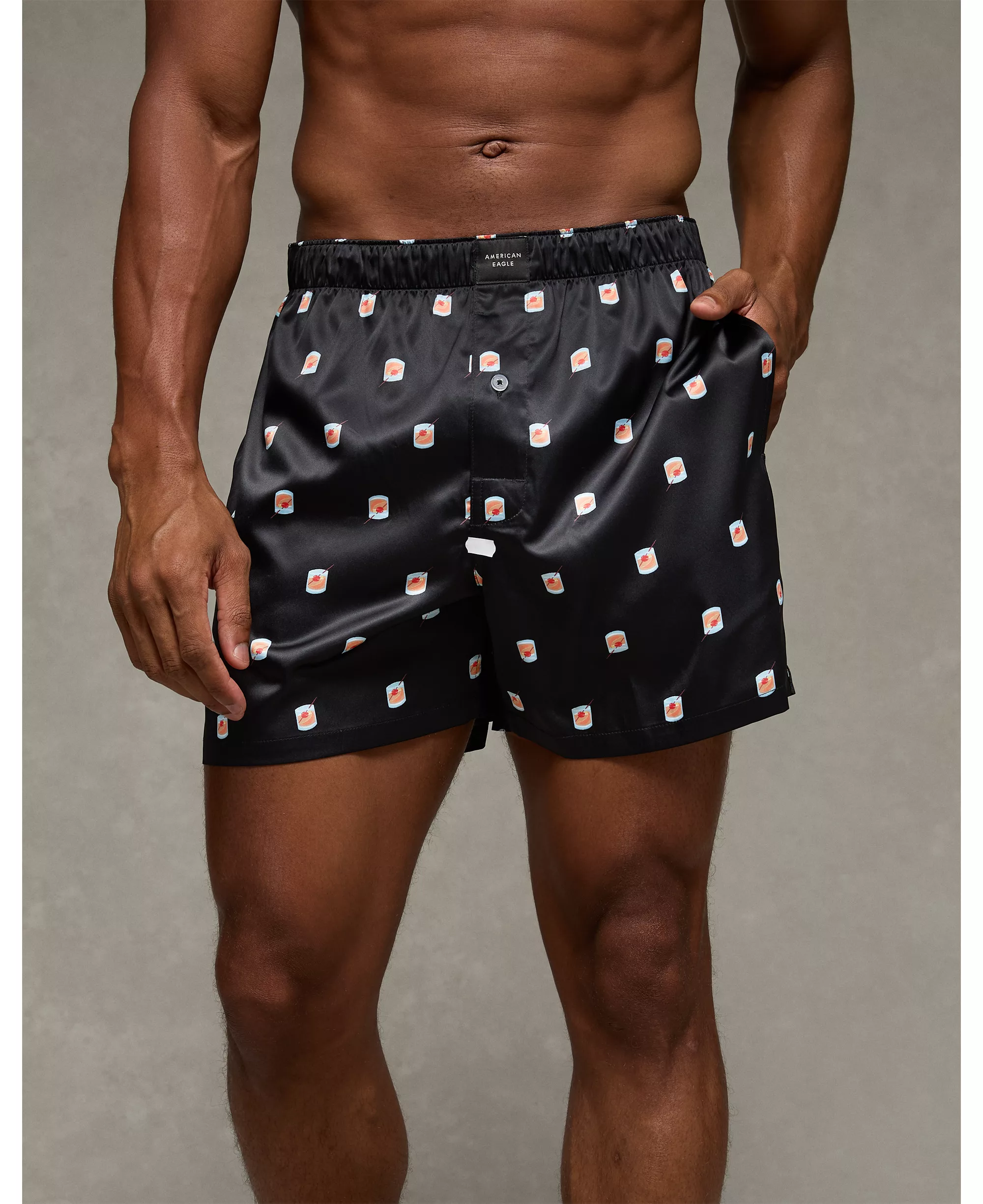 Aeo Men's Cocktail Satin Pocket Boxer Short
