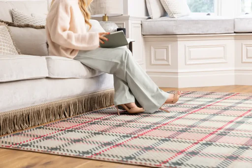 Isla Plaid Washable Pink Multi - 75cm X 220cm Runner