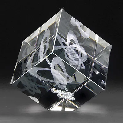 Promotional 3d Crystal Jewel Cube Medium Award