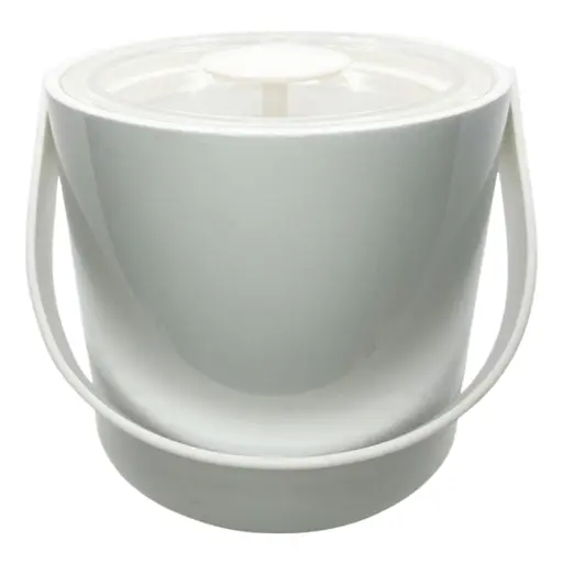 1970s Hollywood Regency White Acrylic Ice Bucket Champagne Chiller By Georges Briard