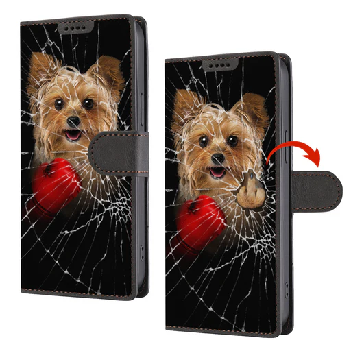 Knock You Out, Yorkshire Terrier - Wallet Phone Case V2 - Samsung Galaxy S24