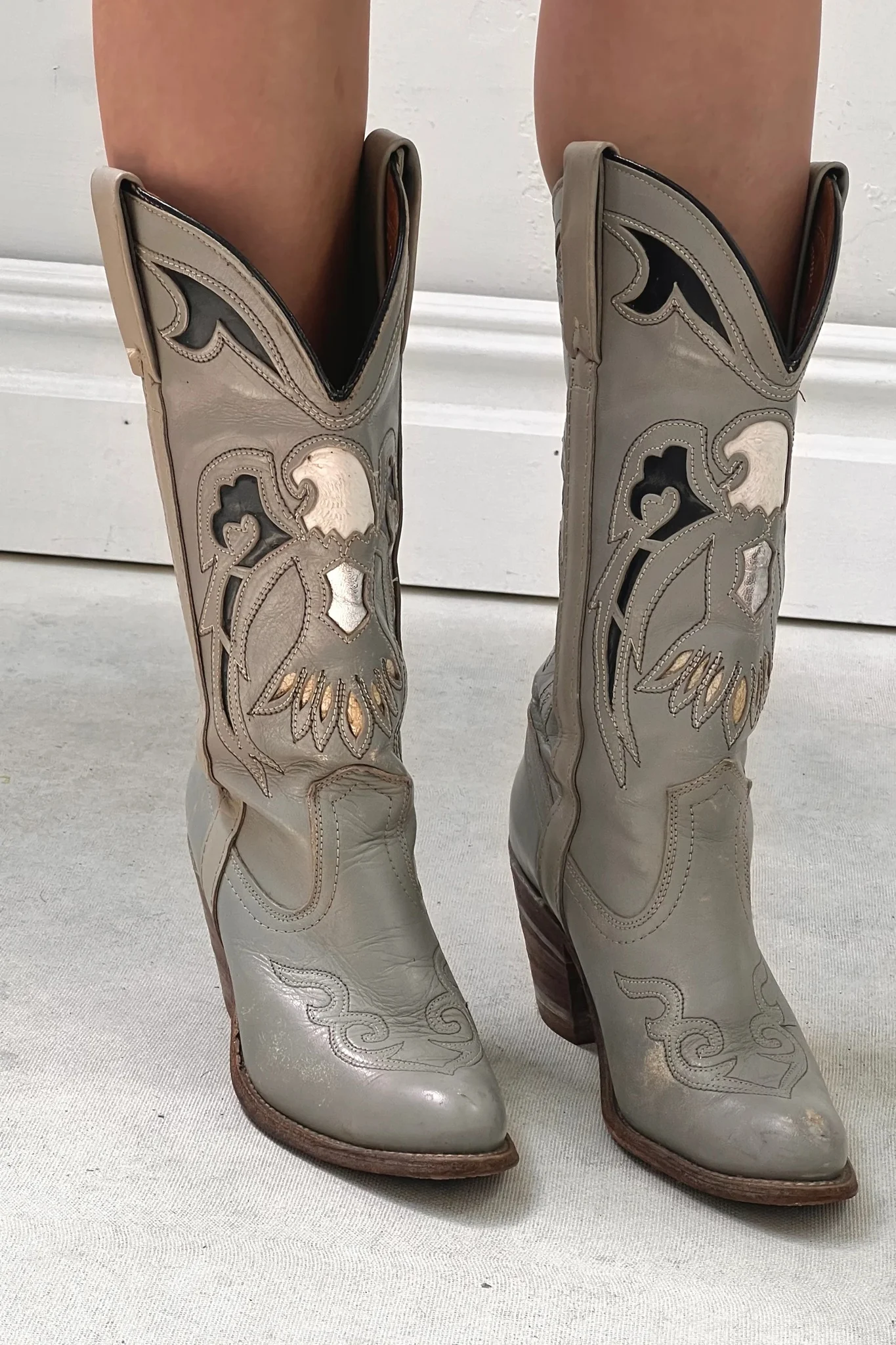 Vintage Miss Capezio Eagle Cowgirl Boots Selected By Anna Corinna