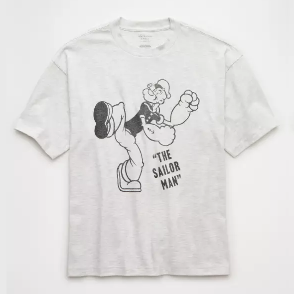 Ae Boxy Popeye Graphic T-shirt
