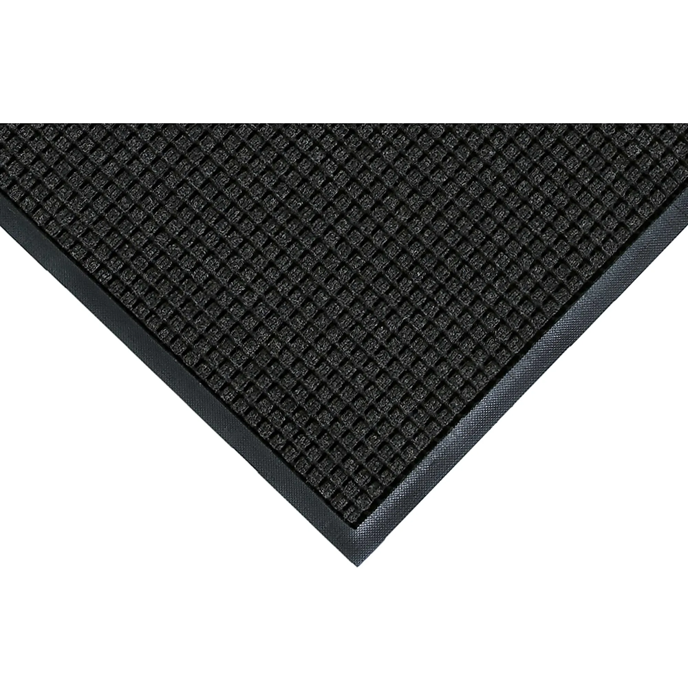 Ma Matting Waterhog Squares Classic Floor Mat, 4' X 8', Charcoal