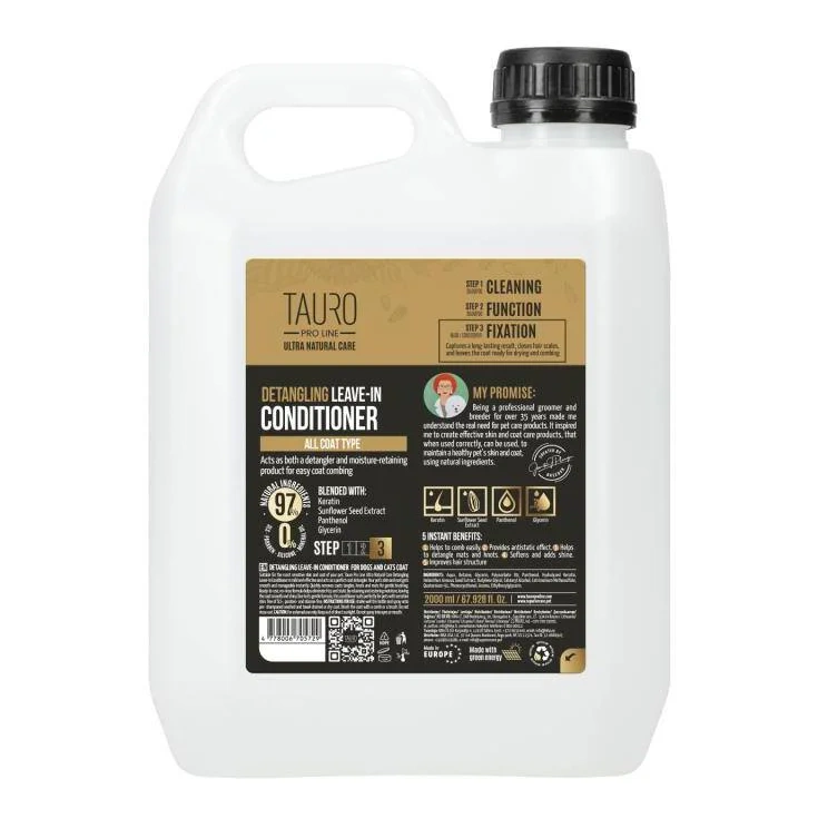 Detangling Leave-in Conditioner For Dogs & Cats – Smooth, Anti-static Coat - 67.63 Fl. Oz