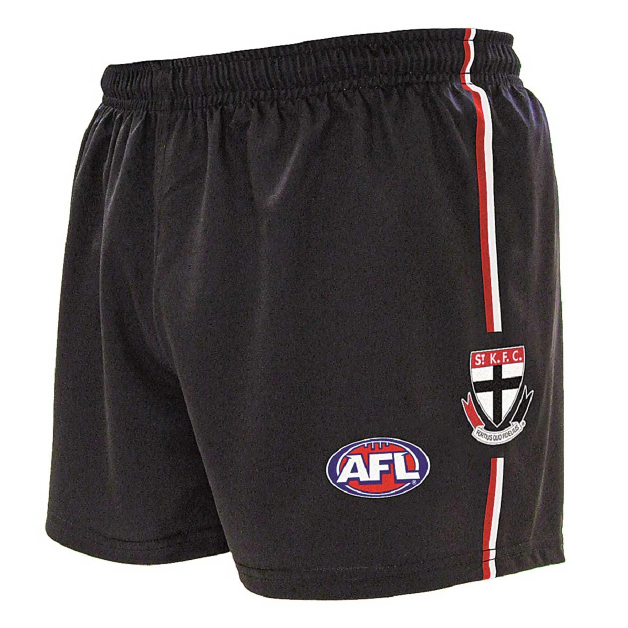 St Kilda Saints Kids Home Supporter Shorts Black 4
