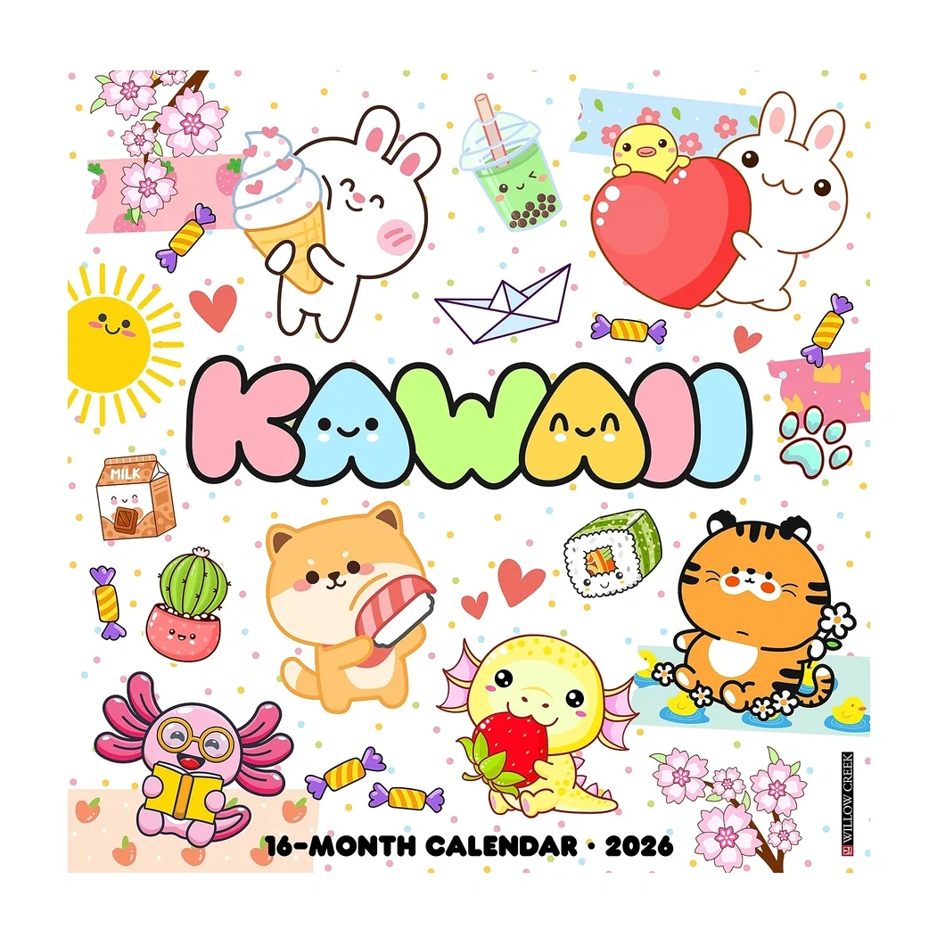 2026 Willow Creek Kawaii 12" X 12" Monthly Wall Calendar (51665)