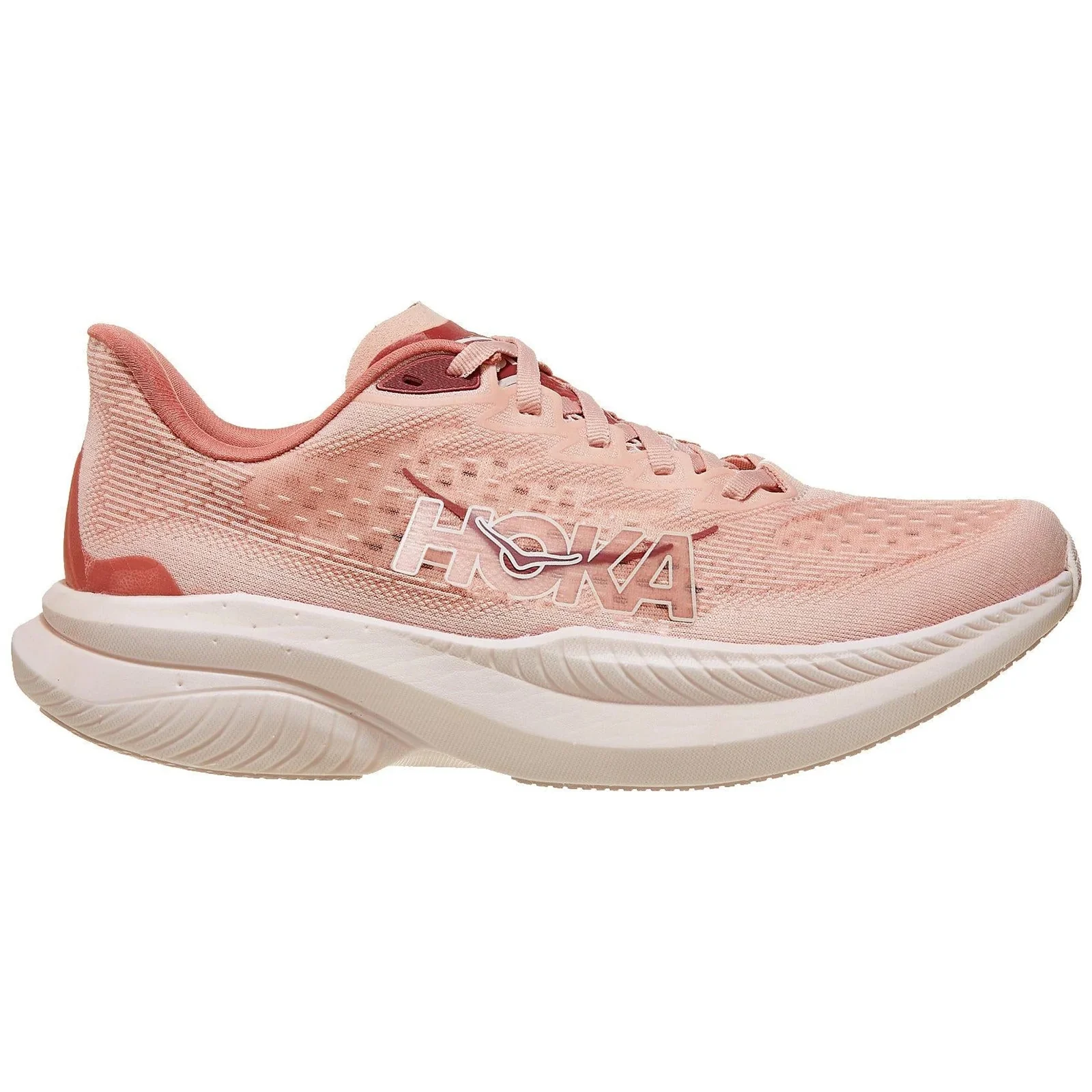 Hoka Mach 6 Textile Women's Rose Latte Blush Running Trainers