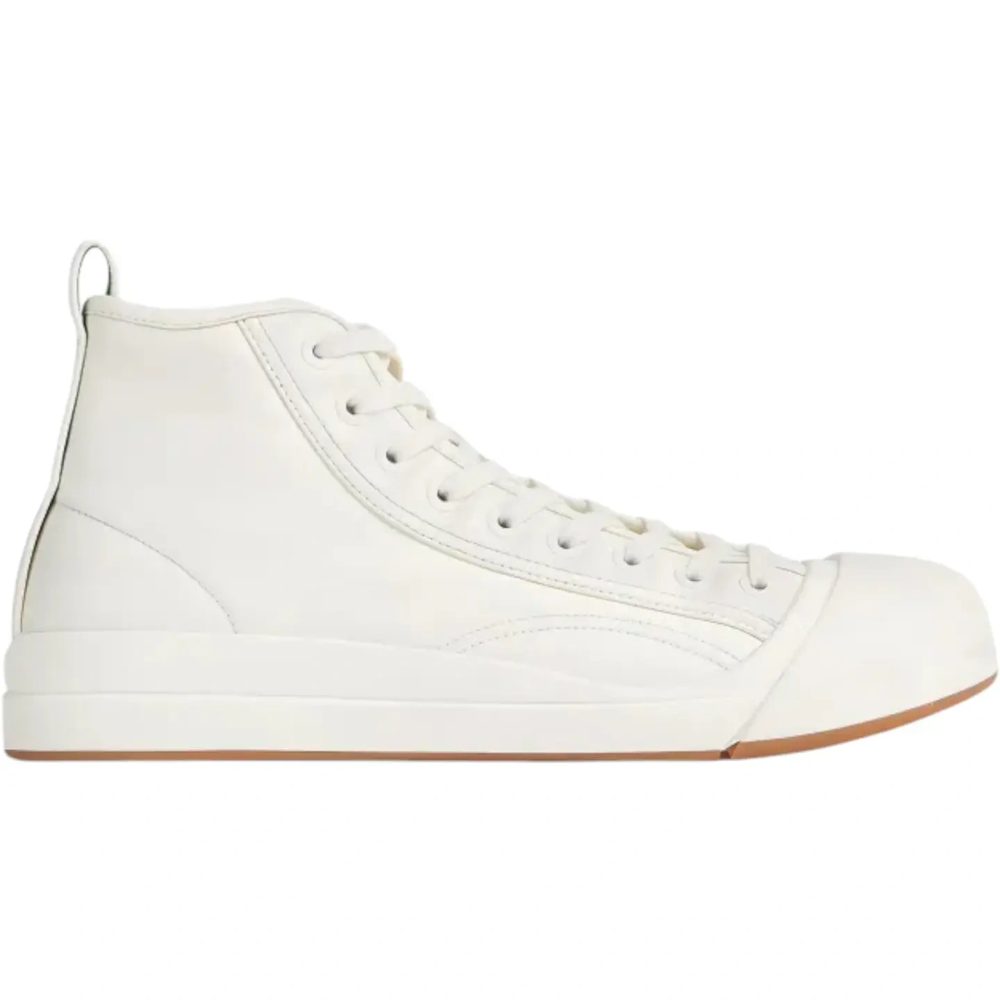 Bottega Veneta Stylish Skateboarding High Top White