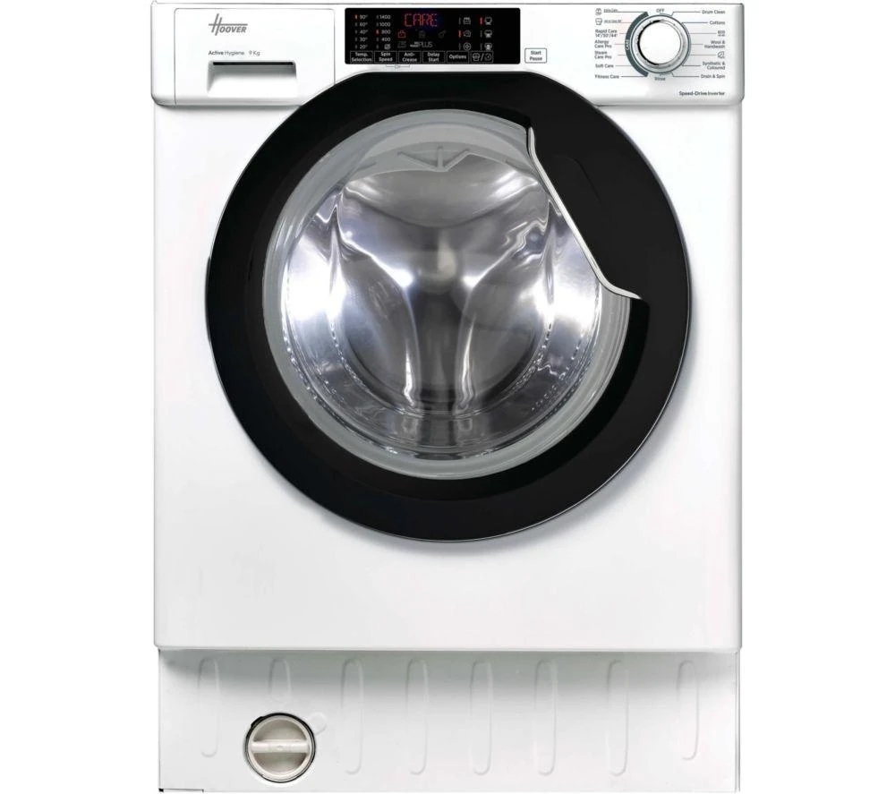 Hoover H-wash 300 Pro Hbws 494dmbw5-80 Integrated 9 Kg 1400 Spin Washing Machine - White & Black