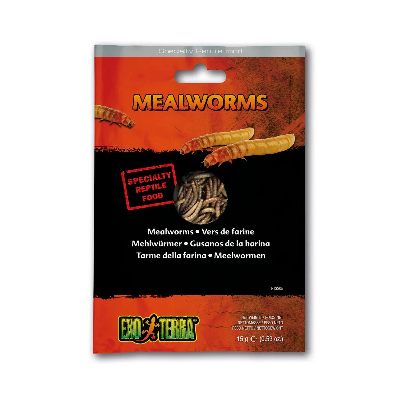 Et Reptile Food, Mealworms .53oz