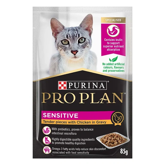 Pro Plan Sensitive Chicken Adult Cat Pouch 85gx48