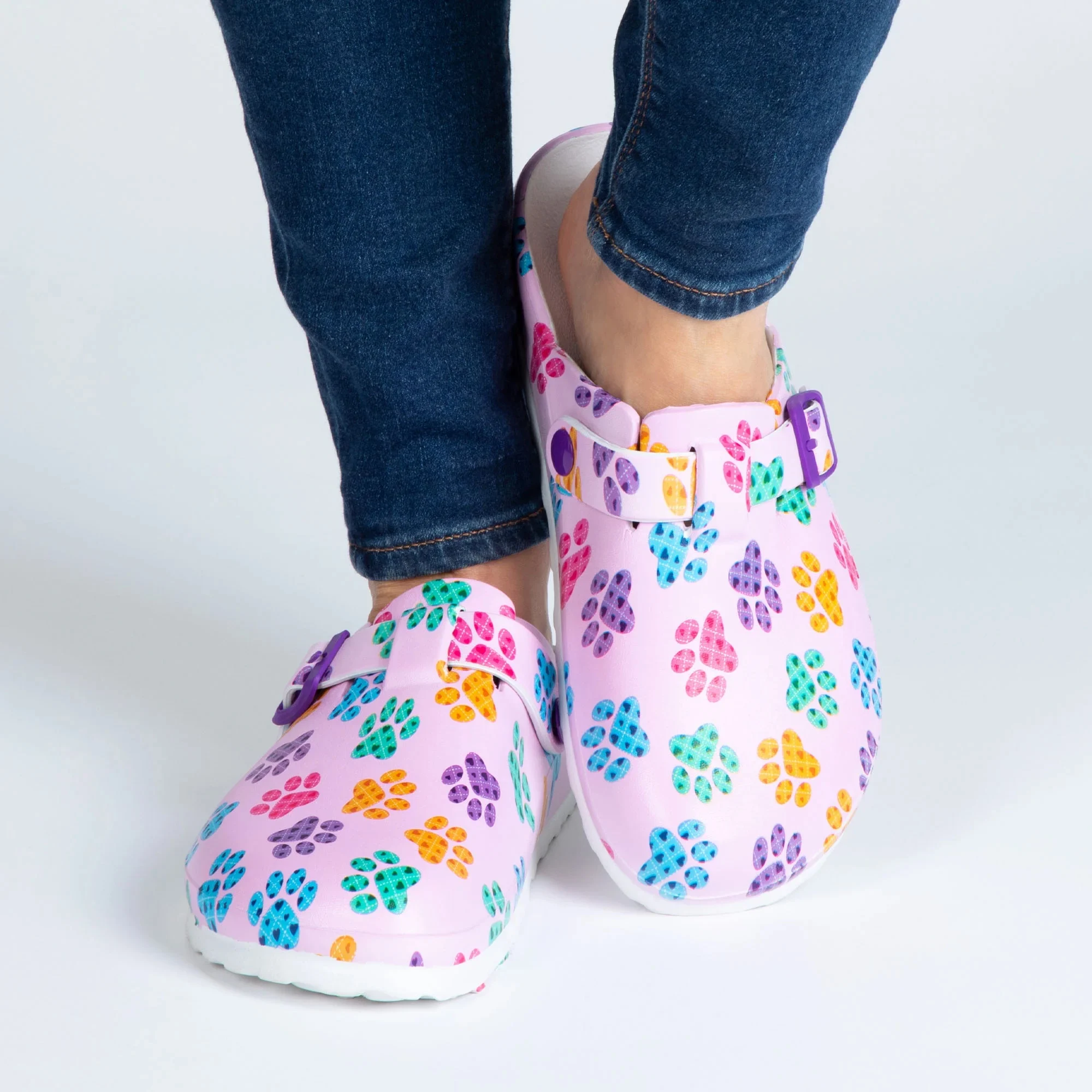 Forever Paws Clogs - Colorful Paws