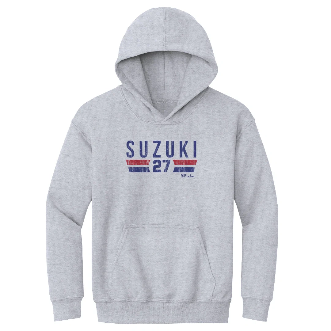 Seiya Suzuki Chicago C Font - White/s Kids Youth Hoodie