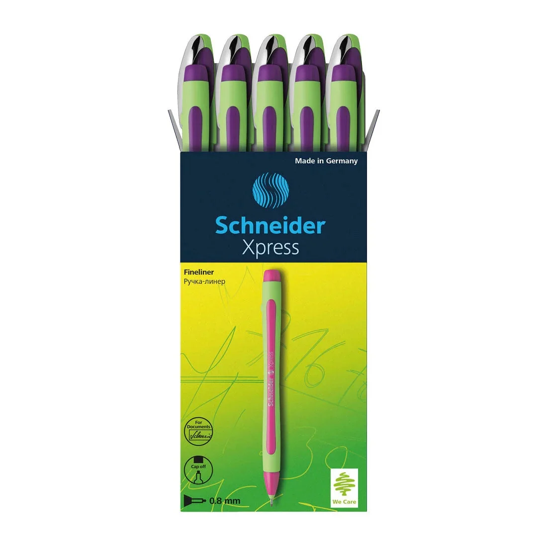 Xpress Fineliners 0.8mm, Box Of 10 - Violet