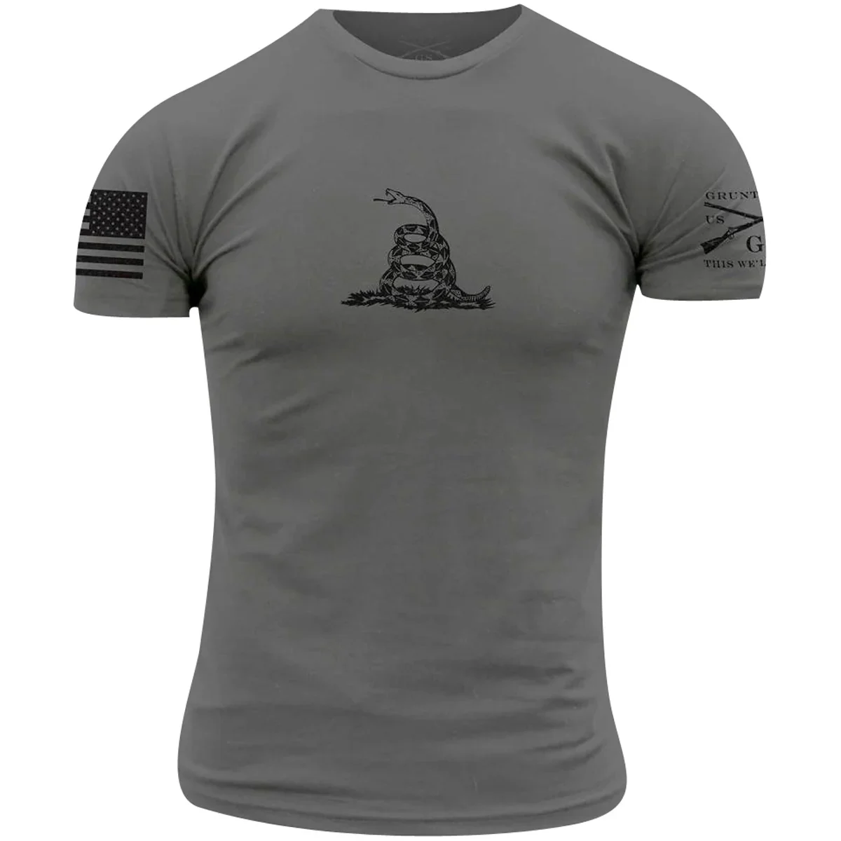 Grunt Style Gadsden Basic T-shirt - Heavy Metal