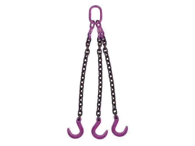 3 Leg Chain Sling W/ Foundry Hooks