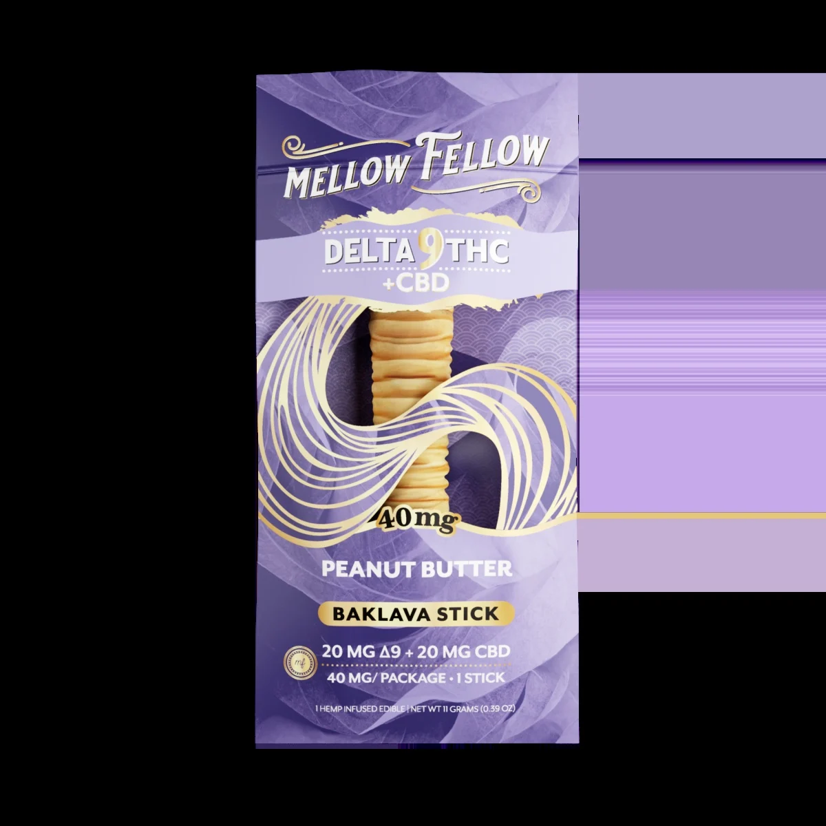 Delta 9 Thc + Cbd Baklava Sticks - Peanut Butter 40mg