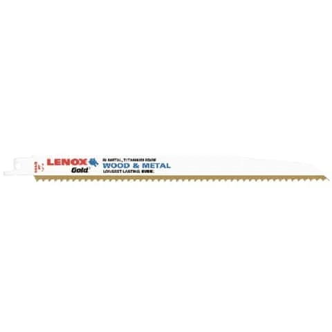 Lenox Gold 9 In. Bi-metal Reciprocating Saw Blade 6 Tpi 5 Pk