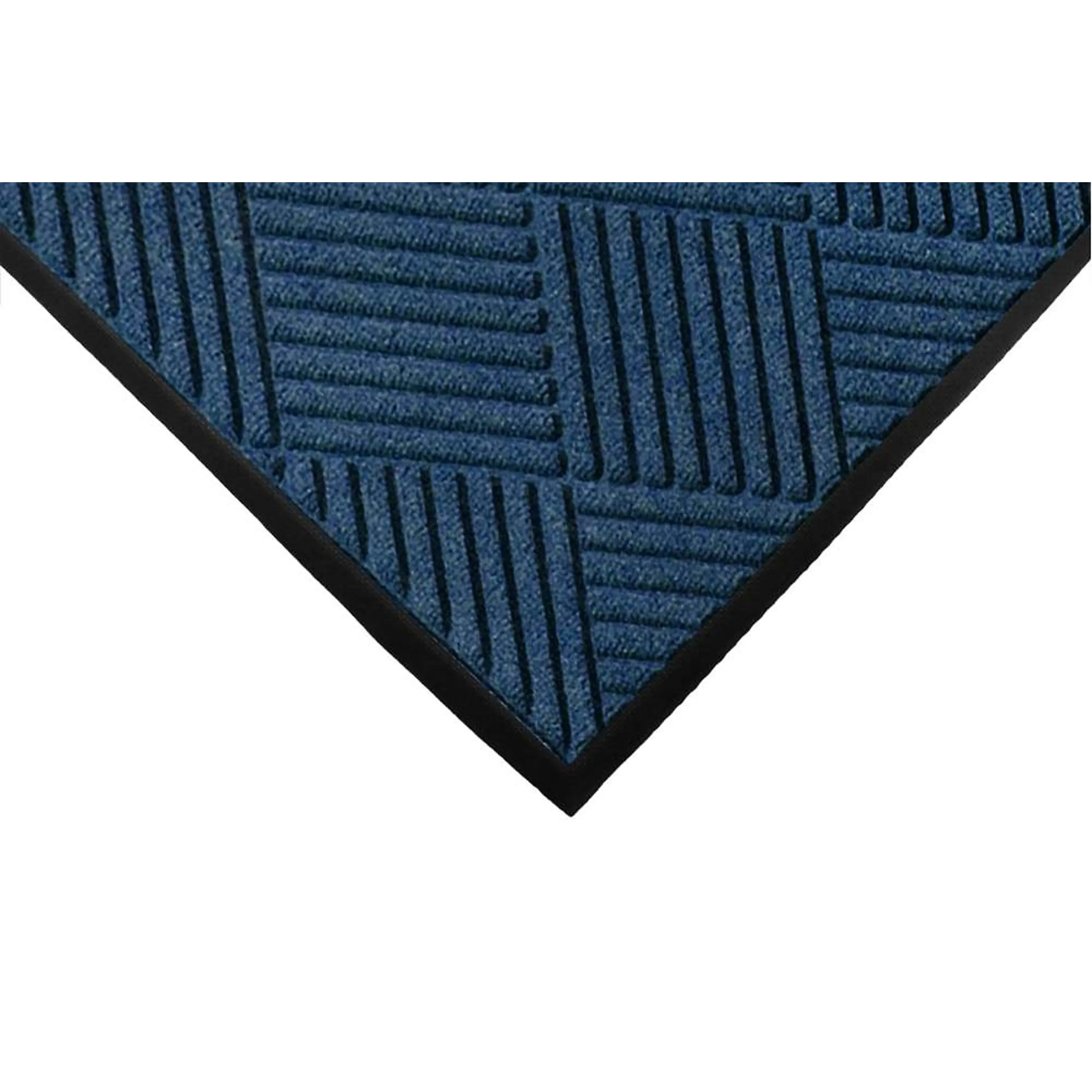 Ma Matting Waterhog Diamond Classic Mat, 4' X 10', Navy, Smooth Backing