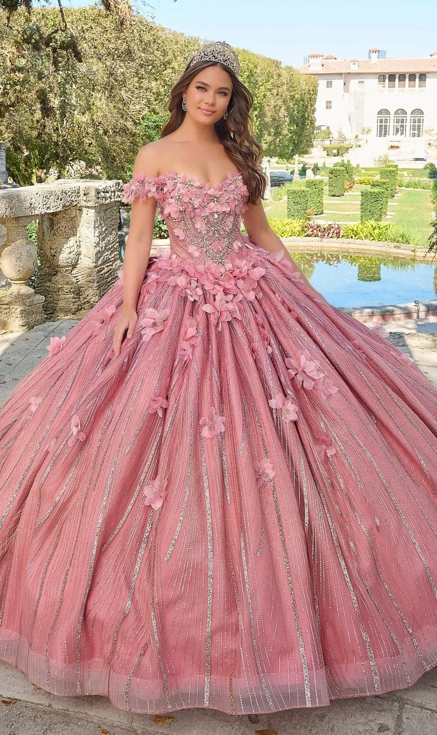 Quinceanera Dress 54226 By Amarra - Dusty Pink/00