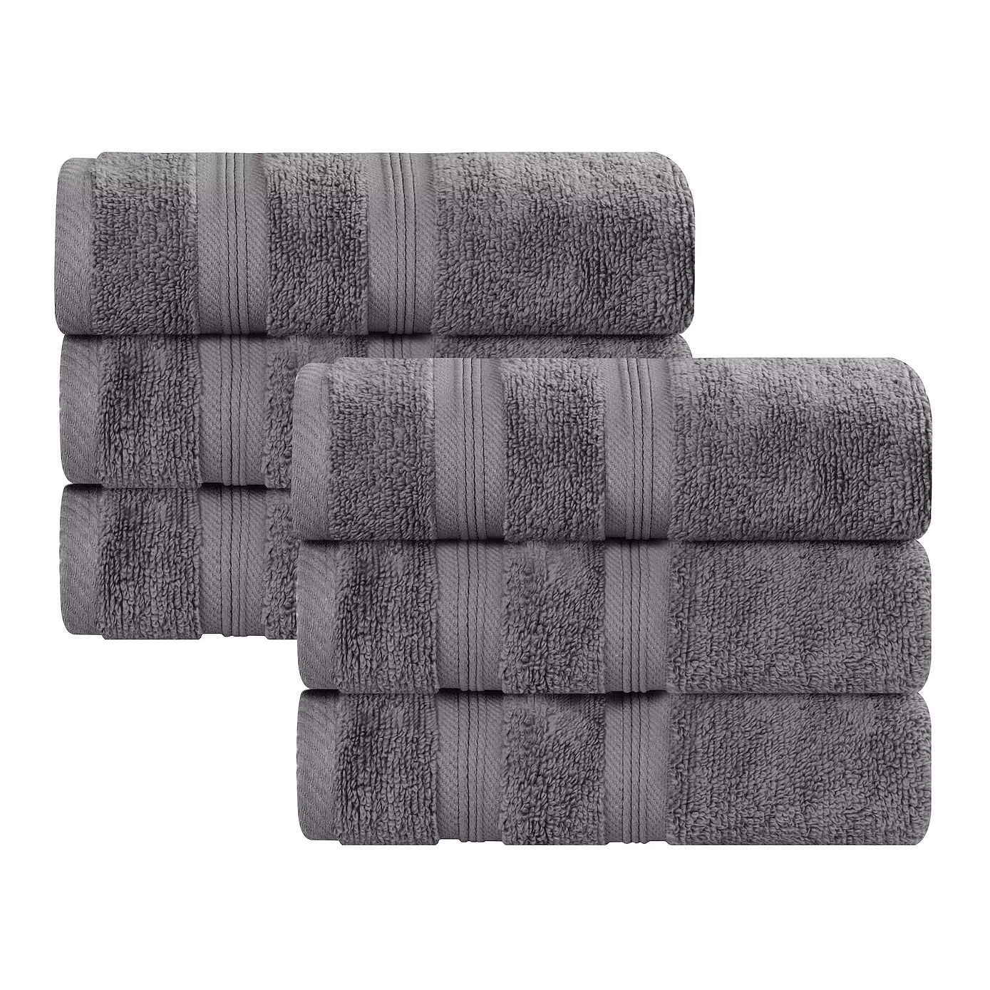 Superior 6 Pc Smart Dry Zero Twist Cotton Hand Towel Set