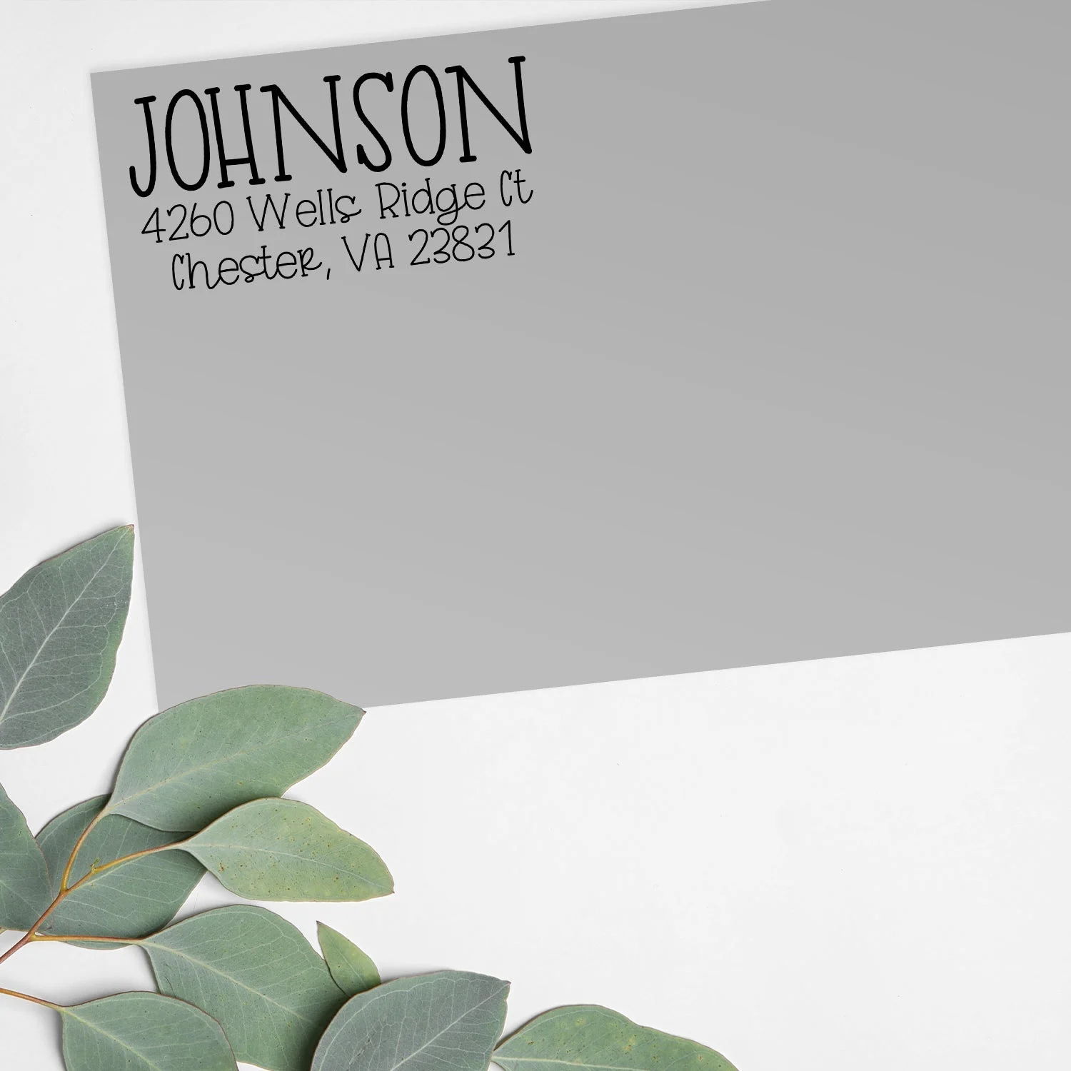 Johnson Address Stamp - Self-inking/extra Large/black