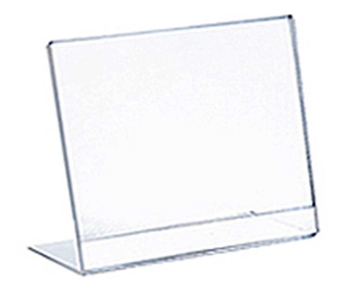 Azar Displays L-shaped Acrylic Sign Holders, 3-1/2" X 3-1/2", Clear, Pack Of 10 Holders