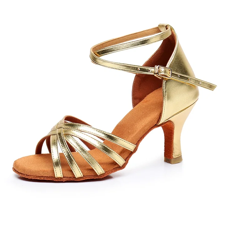 High Heel Peep Toe Satin Pu Latin Shoes