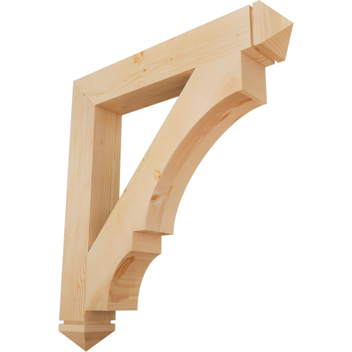 5 1/2"w X 40"d X 44"h Balboa Arts & Crafts Smooth Bracket, Douglas Fir