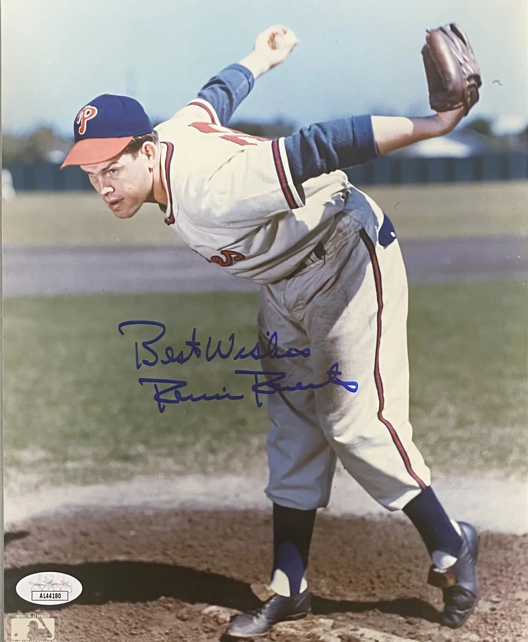 Robin Roberts Signed 8x10 Philadelphia Phillies Photo Jsa Al44180