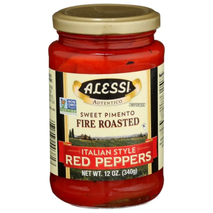 Alessi - Roasted Peppers, 12 Oz - Pack Of 12