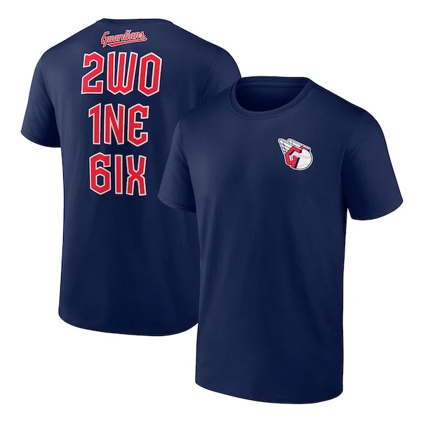 Men's Cleveland Guardians Navy Hometown Collection The 216 T-shirt