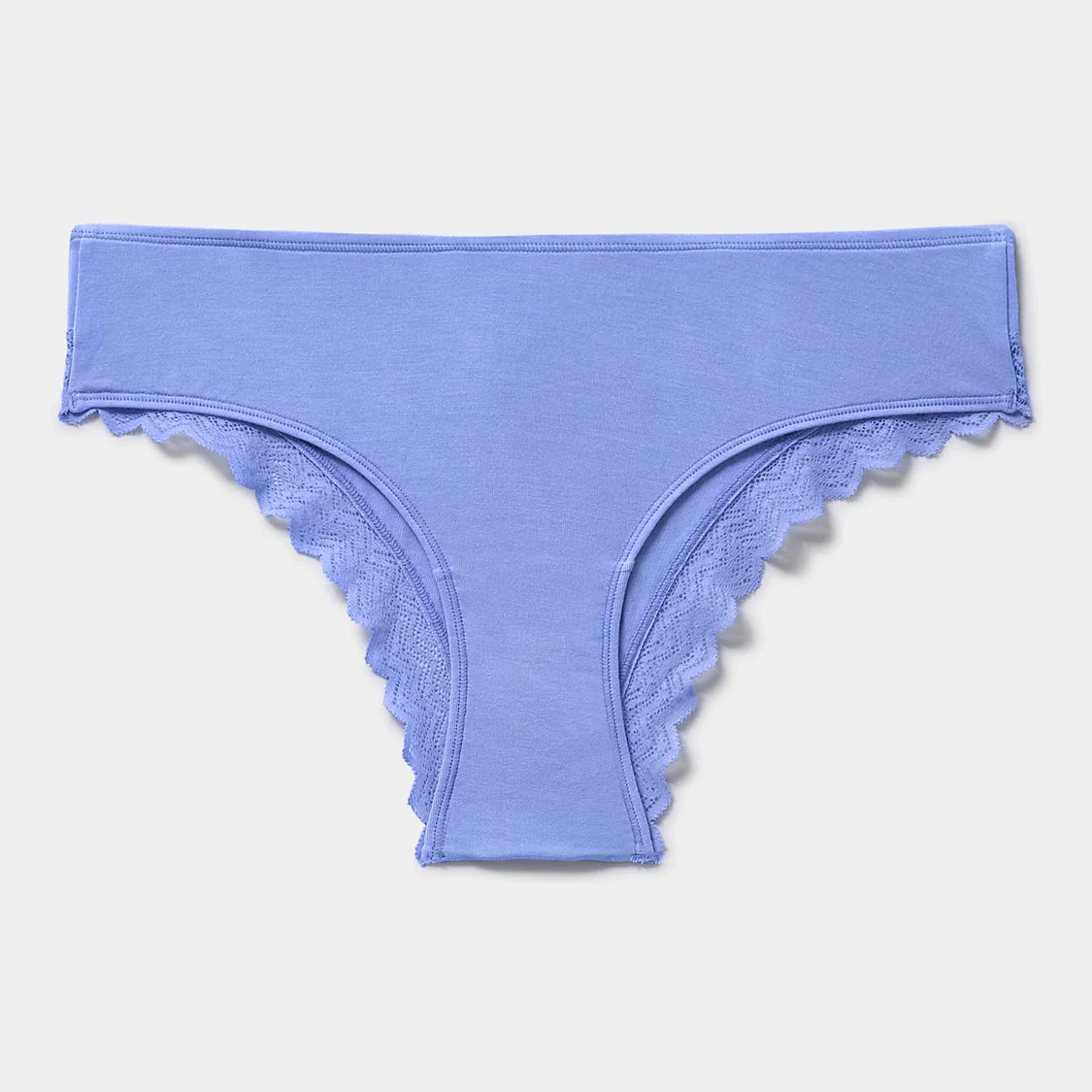 Zigzag Lace Brazilian Knicker - Cornflower Blue - 2x