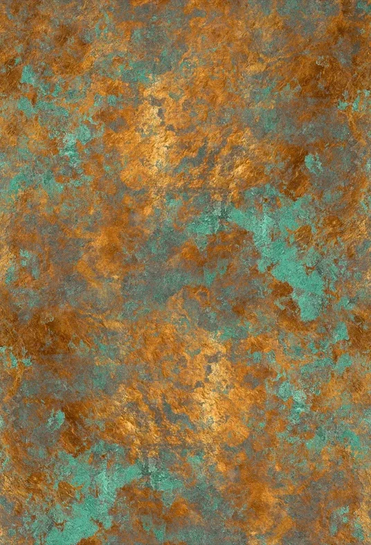Abstract Verdigris Oxidized Copper Background Backdrop Sbh0580 - 3(w)*5(h)ft(1*1.5m)