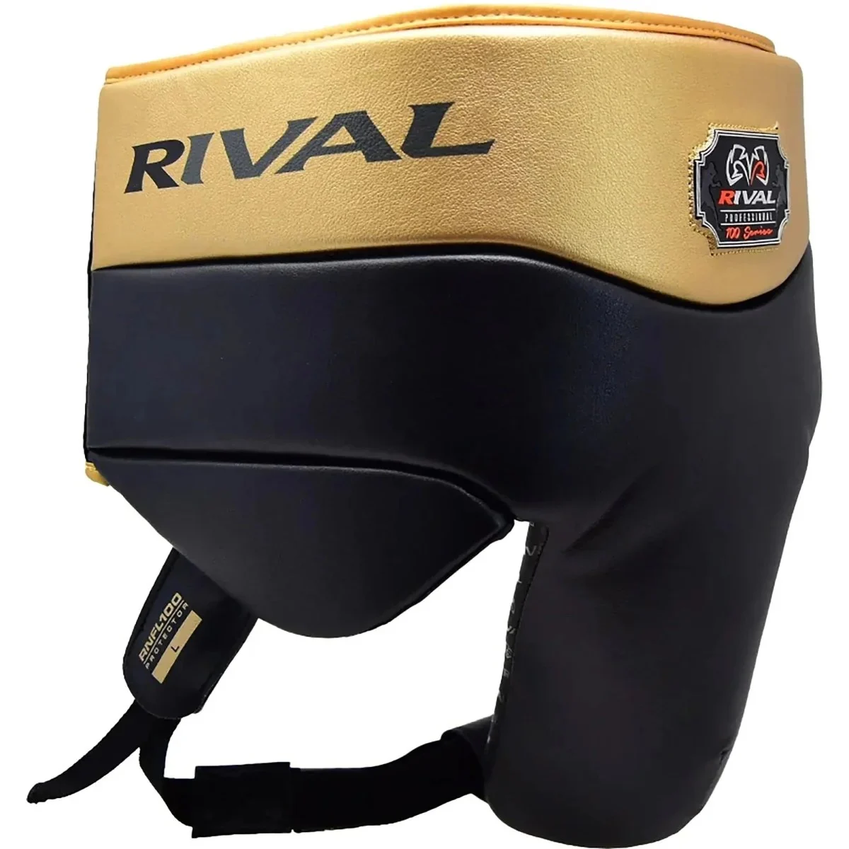 Rival Boxing Rnfl100 Professional Groin Protector With Laces - Black/gold