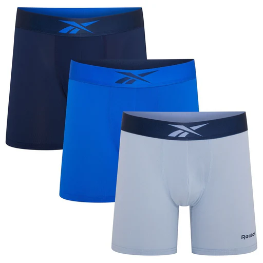 Reebok Mens 3 Pack Performance Trunks