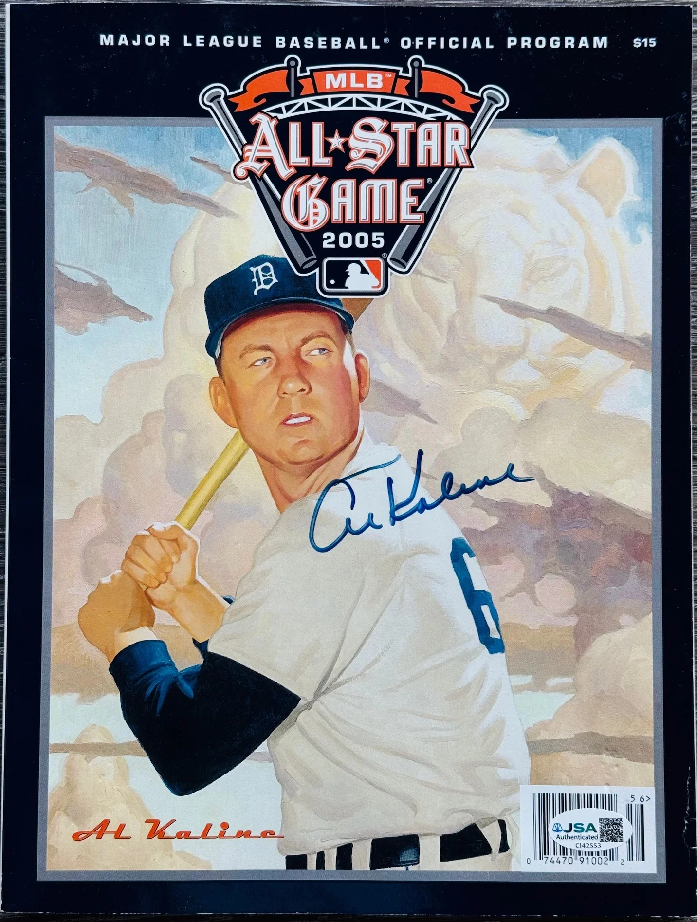 Al Kaline Autographed 2005 All Star Game Program Book (jsa)
