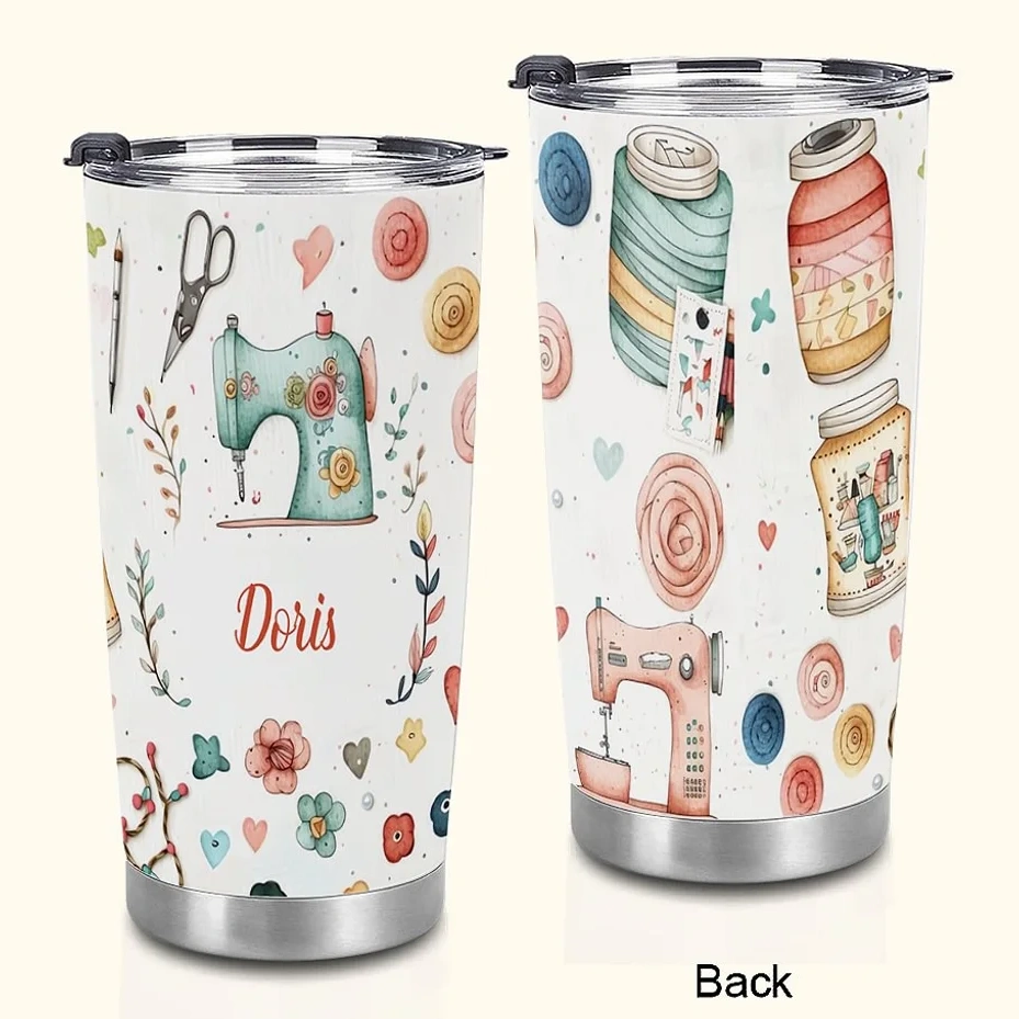 Personalisierte Nähen Thema Lebensmittelqualität 20oz Becher Mit Deckel