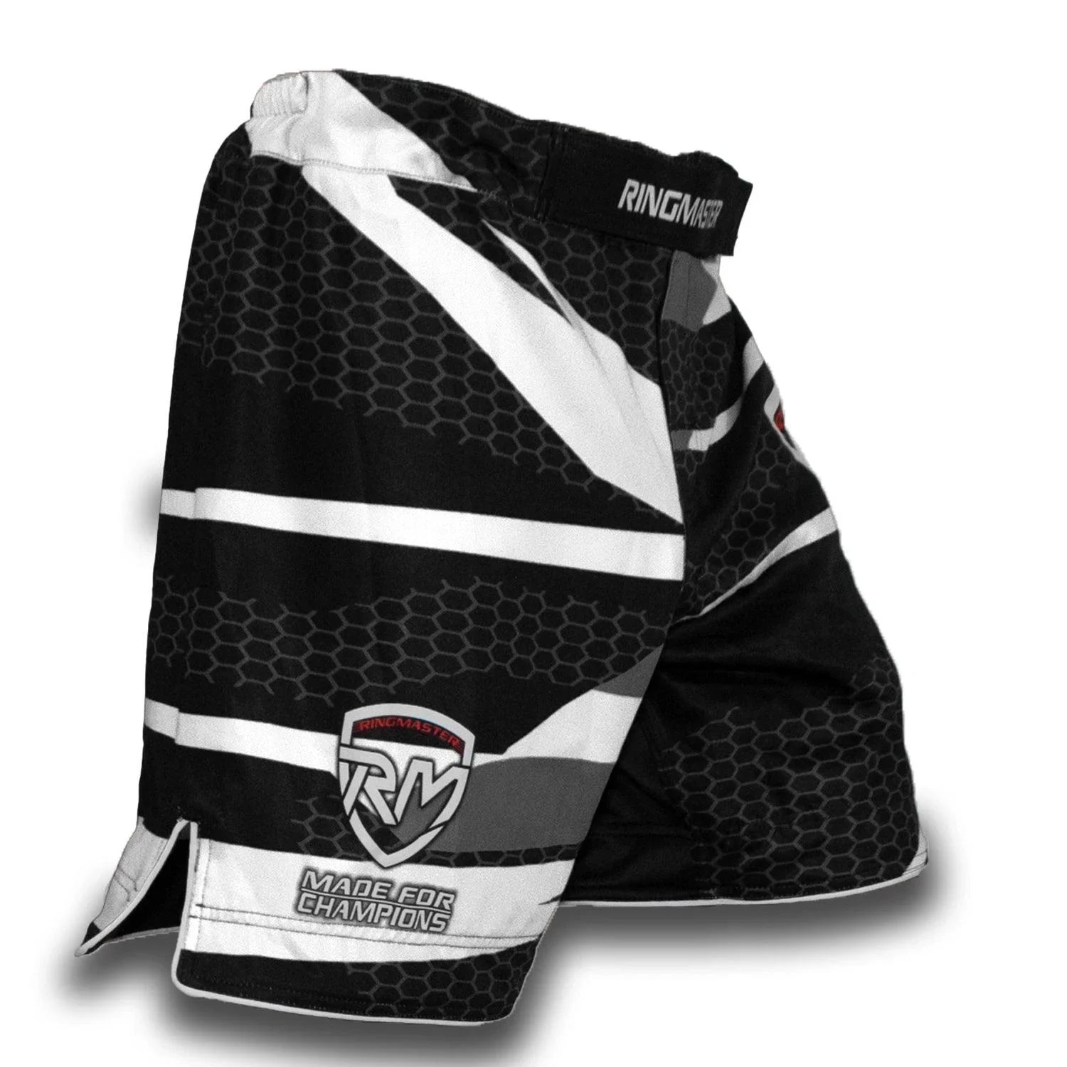 Ringmaster Sports Warrior Series Mma Shorts Black & White