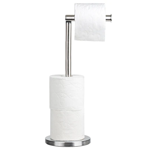 Tatkraft Kiara - Toilet Paper Stand Storage, Toilet Paper Roll Holder, Stainless Steel